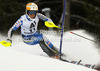 Frida Hansdotter of Sweden skiing in first run of women slalom race of Audi FIS Alpine skiing World cup 2012-2013 in Semmering, Austria. Women slalom race of Audi FIS Alpine skiing World cup was held in Semmering, Austria, on Saturday, 29th of December 2012.
