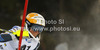 Frida Hansdotter of Sweden skiing in first run of women slalom race of Audi FIS Alpine skiing World cup 2012-2013 in Semmering, Austria. Women slalom race of Audi FIS Alpine skiing World cup was held in Semmering, Austria, on Saturday, 29th of December 2012.
