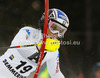 Manuela Moelgg of Italy skiing in first run of women slalom race of Audi FIS Alpine skiing World cup 2012-2013 in Semmering, Austria. Women slalom race of Audi FIS Alpine skiing World cup was held in Semmering, Austria, on Saturday, 29th of December 2012.
