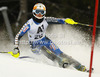 Emelie Wikstroem of Sweden skiing in first run of women slalom race of Audi FIS Alpine skiing World cup 2012-2013 in Semmering, Austria. Women slalom race of Audi FIS Alpine skiing World cup was held in Semmering, Austria, on Saturday, 29th of December 2012.
