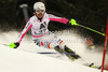 Fanny Chmelar of Germany skiing in first run of women slalom race of Audi FIS Alpine skiing World cup 2012-2013 in Semmering, Austria. Women slalom race of Audi FIS Alpine skiing World cup was held in Semmering, Austria, on Saturday, 29th of December 2012.

