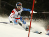 Dominique Gisin of Switzerland skiing in first run of women slalom race of Audi FIS Alpine skiing World cup 2012-2013 in Semmering, Austria. Women slalom race of Audi FIS Alpine skiing World cup was held in Semmering, Austria, on Saturday, 29th of December 2012.
