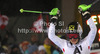 Second placed Kathrin Zettel of Austria reacts in finish of second run of women slalom race of Audi FIS Alpine skiing World cup 2012-2013 in Semmering, Austria. Women slalom race of Audi FIS Alpine skiing World cup was held in Semmering, Austria, on Saturday, 29th of December 2012.
