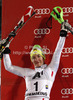 Second placed Kathrin Zettel of Austria celebrates her medal won in women slalom race of Audi FIS Alpine skiing World cup 2012-2013 in Semmering, Austria. Women slalom race of Audi FIS Alpine skiing World cup was held in Semmering, Austria, on Saturday, 29th of December 2012.
