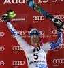 Winner Veronika Velez Zuzulova of Slovakia celebrates her medal won in women slalom race of Audi FIS Alpine skiing World cup 2012-2013 in Semmering, Austria. Women slalom race of Audi FIS Alpine skiing World cup was held in Semmering, Austria, on Saturday, 29th of December 2012.
