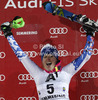 Winner Veronika Velez Zuzulova of Slovakia celebrates her medal won in women slalom race of Audi FIS Alpine skiing World cup 2012-2013 in Semmering, Austria. Women slalom race of Audi FIS Alpine skiing World cup was held in Semmering, Austria, on Saturday, 29th of December 2012.
