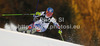 Veronika Velez Zuzulova of Slovakia skiing in first run of women night slalom Snow Queen Trophy race of Audi FIS Alpine skiing World cup 2012-2013 on Sljeme above Zagreb, Croatia. Women night slalom Snow Queen Trophy race of Audi FIS Alpine skiing World cup was held on Sljeme above Zagreb, Croatia, on Friday, 4th of January 2013.
