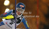 Mikaela Shiffrin of USA skiing in first run of women night slalom Snow Queen Trophy race of Audi FIS Alpine skiing World cup 2012-2013 on Sljeme above Zagreb, Croatia. Women night slalom Snow Queen Trophy race of Audi FIS Alpine skiing World cup was held on Sljeme above Zagreb, Croatia, on Friday, 4th of January 2013.
