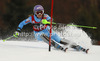 Tina Maze of Slovenia skiing in first run of women night slalom Snow Queen Trophy race of Audi FIS Alpine skiing World cup 2012-2013 on Sljeme above Zagreb, Croatia. Women night slalom Snow Queen Trophy race of Audi FIS Alpine skiing World cup was held on Sljeme above Zagreb, Croatia, on Friday, 4th of January 2013.
