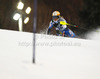 Frida Hansdotter of Sweden skiing in first run of women night slalom Snow Queen Trophy race of Audi FIS Alpine skiing World cup 2012-2013 on Sljeme above Zagreb, Croatia. Women night slalom Snow Queen Trophy race of Audi FIS Alpine skiing World cup was held on Sljeme above Zagreb, Croatia, on Friday, 4th of January 2013.
