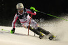Fanny Chmelar of Germany skiing in first run of women night slalom Snow Queen Trophy race of Audi FIS Alpine skiing World cup 2012-2013 on Sljeme above Zagreb, Croatia. Women night slalom Snow Queen Trophy race of Audi FIS Alpine skiing World cup was held on Sljeme above Zagreb, Croatia, on Friday, 4th of January 2013.
