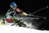 Merle Soppela of Finland skiing in first run of women night slalom Snow Queen Trophy race of Audi FIS Alpine skiing World cup 2012-2013 on Sljeme above Zagreb, Croatia. Women night slalom Snow Queen Trophy race of Audi FIS Alpine skiing World cup was held on Sljeme above Zagreb, Croatia, on Friday, 4th of January 2013.
