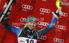 Second placed Frida Hansdotter of Sweden celebrates her medal won in women night slalom Snow Queen Trophy race of Audi FIS Alpine skiing World cup 2012-2013 on Sljeme above Zagreb, Croatia. Women night slalom Snow Queen Trophy race of Audi FIS Alpine skiing World cup was held on Sljeme above Zagreb, Croatia, on Friday, 4th of January 2013.
