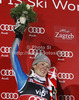 Winner Mikaela Shiffrin of USA celebrates her medal won in women night slalom Snow Queen Trophy race of Audi FIS Alpine skiing World cup 2012-2013 on Sljeme above Zagreb, Croatia. Women night slalom Snow Queen Trophy race of Audi FIS Alpine skiing World cup was held on Sljeme above Zagreb, Croatia, on Friday, 4th of January 2013.
