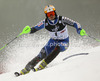 Jens Byggmark of Sweden skiing in first run of men slalom Snow Queen Trophy race of Audi FIS Alpine skiing World cup 2012-2013 on Sljeme above Zagreb, Croatia. Men slalom Snow Queen Trophy race of Audi FIS Alpine skiing World cup was held on Sljeme above Zagreb, Croatia, on Sunday, 6th of January 2013.

