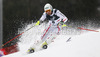 Manfred Pranger of Austria skiing in first run of men slalom Snow Queen Trophy race of Audi FIS Alpine skiing World cup 2012-2013 on Sljeme above Zagreb, Croatia. Men slalom Snow Queen Trophy race of Audi FIS Alpine skiing World cup was held on Sljeme above Zagreb, Croatia, on Sunday, 6th of January 2013.

