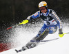 Mattias Hargin of Sweden skiing in first run of men slalom Snow Queen Trophy race of Audi FIS Alpine skiing World cup 2012-2013 on Sljeme above Zagreb, Croatia. Men slalom Snow Queen Trophy race of Audi FIS Alpine skiing World cup was held on Sljeme above Zagreb, Croatia, on Sunday, 6th of January 2013.
