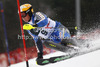 Mattias Hargin of Sweden skiing in first run of men slalom Snow Queen Trophy race of Audi FIS Alpine skiing World cup 2012-2013 on Sljeme above Zagreb, Croatia. Men slalom Snow Queen Trophy race of Audi FIS Alpine skiing World cup was held on Sljeme above Zagreb, Croatia, on Sunday, 6th of January 2013.

