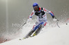 Jean-Baptiste Grange of France skiing in first run of men slalom Snow Queen Trophy race of Audi FIS Alpine skiing World cup 2012-2013 on Sljeme above Zagreb, Croatia. Men slalom Snow Queen Trophy race of Audi FIS Alpine skiing World cup was held on Sljeme above Zagreb, Croatia, on Sunday, 6th of January 2013.
