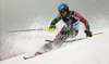 Santeri Paloniemi of Finland skiing in first run of men slalom Snow Queen Trophy race of Audi FIS Alpine skiing World cup 2012-2013 on Sljeme above Zagreb, Croatia. Men slalom Snow Queen Trophy race of Audi FIS Alpine skiing World cup was held on Sljeme above Zagreb, Croatia, on Sunday, 6th of January 2013.
