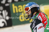 Santeri Paloniemi of Finland reacts in finish of second run of men slalom Snow Queen Trophy race of Audi FIS Alpine skiing World cup 2012-2013 on Sljeme above Zagreb, Croatia. Men slalom Snow Queen Trophy race of Audi FIS Alpine skiing World cup was held on Sljeme above Zagreb, Croatia, on Sunday, 6th of January 2013.
