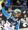Fifth placed Felix Neureuther of Germany reacts in finish of second run of men slalom Snow Queen Trophy race of Audi FIS Alpine skiing World cup 2012-2013 on Sljeme above Zagreb, Croatia. Men slalom Snow Queen Trophy race of Audi FIS Alpine skiing World cup was held on Sljeme above Zagreb, Croatia, on Sunday, 6th of January 2013.
