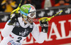 Fourth placed Stefano Gross of Italy reacts in finish of second run of men slalom Snow Queen Trophy race of Audi FIS Alpine skiing World cup 2012-2013 on Sljeme above Zagreb, Croatia. Men slalom Snow Queen Trophy race of Audi FIS Alpine skiing World cup was held on Sljeme above Zagreb, Croatia, on Sunday, 6th of January 2013.
