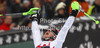 Winner Marcel Hirscher of Austria reacts in finish of second run of men slalom Snow Queen Trophy race of Audi FIS Alpine skiing World cup 2012-2013 on Sljeme above Zagreb, Croatia. Men slalom Snow Queen Trophy race of Audi FIS Alpine skiing World cup was held on Sljeme above Zagreb, Croatia, on Sunday, 6th of January 2013.
