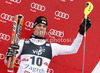 Third placed Mario Matt of Austria celebrates his medal won in men slalom Snow Queen Trophy race of Audi FIS Alpine skiing World cup 2012-2013 on Sljeme above Zagreb, Croatia. Men slalom Snow Queen Trophy race of Audi FIS Alpine skiing World cup was held on Sljeme above Zagreb, Croatia, on Sunday, 6th of January 2013.
