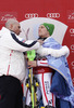 Winner Marcel Hirscher of Austria is crowned as King of Sljeme after his victory in men slalom Snow Queen Trophy race of Audi FIS Alpine skiing World cup 2012-2013 on Sljeme above Zagreb, Croatia. Men slalom Snow Queen Trophy race of Audi FIS Alpine skiing World cup was held on Sljeme above Zagreb, Croatia, on Sunday, 6th of January 2013.

