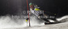 Erin Mielzynski of Canada skiing in first run of women night slalom race of Audi FIS Alpine skiing World cup 2012-2013 in Flachau, Austria. Women night slalom race of Audi FIS Alpine skiing World cup was held Flachau, Austria, on Tuesday, 15th of January 2013.

