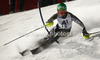 Erin Mielzynski of Canada skiing in first run of women night slalom race of Audi FIS Alpine skiing World cup 2012-2013 in Flachau, Austria. Women night slalom race of Audi FIS Alpine skiing World cup was held Flachau, Austria, on Tuesday, 15th of January 2013.
