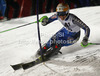 Therese Borssen of Sweden skiing in first run of women night slalom race of Audi FIS Alpine skiing World cup 2012-2013 in Flachau, Austria. Women night slalom race of Audi FIS Alpine skiing World cup was held Flachau, Austria, on Tuesday, 15th of January 2013.
