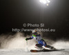 Anna Swenn-Larsson of Sweden skiing in first run of women night slalom race of Audi FIS Alpine skiing World cup 2012-2013 in Flachau, Austria. Women night slalom race of Audi FIS Alpine skiing World cup was held Flachau, Austria, on Tuesday, 15th of January 2013.
