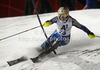 Nathalie Eklund of Sweden skiing in first run of women night slalom race of Audi FIS Alpine skiing World cup 2012-2013 in Flachau, Austria. Women night slalom race of Audi FIS Alpine skiing World cup was held Flachau, Austria, on Tuesday, 15th of January 2013.
