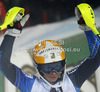 Second placed Frida Hansdotter of Sweden reacts in finish of second run of women night slalom race of Audi FIS Alpine skiing World cup 2012-2013 in Flachau, Austria. Women night slalom race of Audi FIS Alpine skiing World cup was held Flachau, Austria, on Tuesday, 15th of January 2013.
