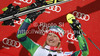 Third placed Tanja Poutiainen of Finland celebrates her medal won in women night slalom race of Audi FIS Alpine skiing World cup 2012-2013 in Flachau, Austria. Women night slalom race of Audi FIS Alpine skiing World cup was held Flachau, Austria, on Tuesday, 15th of January 2013.
