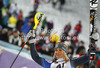 Second placed Frida Hansdotter of Sweden celebrates her medal won in women night slalom race of Audi FIS Alpine skiing World cup 2012-2013 in Flachau, Austria. Women night slalom race of Audi FIS Alpine skiing World cup was held Flachau, Austria, on Tuesday, 15th of January 2013.
