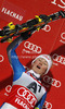 Winner Mikaela Shiffrin of USA celebrates her medal won in women night slalom race of Audi FIS Alpine skiing World cup 2012-2013 in Flachau, Austria. Women night slalom race of Audi FIS Alpine skiing World cup was held Flachau, Austria, on Tuesday, 15th of January 2013.
