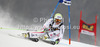 Anna Fenninger of Austria skiing in first run of women giant slalom Golden Fox trophy race of Audi FIS Alpine skiing World cup 2012-2013 in Maribor, Slovenia. Women giant slalom race of Audi FIS Alpine skiing World cup was held in Maribor, Slovenia, on Saturday, 26th of January 2013.
