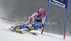 Marion Bertrand of France skiing in first run of women giant slalom Golden Fox trophy race of Audi FIS Alpine skiing World cup 2012-2013 in Maribor, Slovenia. Women giant slalom race of Audi FIS Alpine skiing World cup was held in Maribor, Slovenia, on Saturday, 26th of January 2013.
