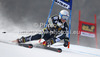 Mona Loeseth of Norway skiing in first run of women giant slalom Golden Fox trophy race of Audi FIS Alpine skiing World cup 2012-2013 in Maribor, Slovenia. Women giant slalom race of Audi FIS Alpine skiing World cup was held in Maribor, Slovenia, on Saturday, 26th of January 2013.
