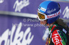 Tanja Poutiainen of Finland reacts in finish of second run of women giant slalom Golden Fox trophy race of Audi FIS Alpine skiing World cup 2012-2013 in Maribor, Slovenia. Women giant slalom race of Audi FIS Alpine skiing World cup was held in Maribor, Slovenia, on Saturday, 26th of January 2013.
