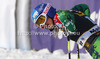 Tanja Poutiainen of Finland reacts in finish of second run of women giant slalom Golden Fox trophy race of Audi FIS Alpine skiing World cup 2012-2013 in Maribor, Slovenia. Women giant slalom race of Audi FIS Alpine skiing World cup was held in Maribor, Slovenia, on Saturday, 26th of January 2013.

