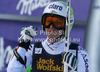 Third placed Anna Fenninger of Austria reacts in finish of second run of women giant slalom Golden Fox trophy race of Audi FIS Alpine skiing World cup 2012-2013 in Maribor, Slovenia. Women giant slalom race of Audi FIS Alpine skiing World cup was held in Maribor, Slovenia, on Saturday, 26th of January 2013.
