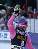 Fourth placed Maria Hoefl-Riesch of Germany reacts in finish of second run of women giant slalom Golden Fox trophy race of Audi FIS Alpine skiing World cup 2012-2013 in Maribor, Slovenia. Women giant slalom race of Audi FIS Alpine skiing World cup was held in Maribor, Slovenia, on Saturday, 26th of January 2013.
