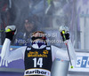 Winner Lindsey Vonn of USA reacts in finish of second run of women giant slalom Golden Fox trophy race of Audi FIS Alpine skiing World cup 2012-2013 in Maribor, Slovenia. Women giant slalom race of Audi FIS Alpine skiing World cup was held in Maribor, Slovenia, on Saturday, 26th of January 2013.
