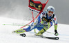 Ana Drev of Slovenia skiing in first run of women giant slalom Golden Fox trophy race of Audi FIS Alpine skiing World cup 2012-2013 in Maribor, Slovenia. Women giant slalom race of Audi FIS Alpine skiing World cup was held in Maribor, Slovenia, on Saturday, 26th of January 2013.
