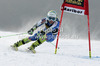 Tina Robnik of Slovenia skiing in first run of women giant slalom Golden Fox trophy race of Audi FIS Alpine skiing World cup 2012-2013 in Maribor, Slovenia. Women giant slalom race of Audi FIS Alpine skiing World cup was held in Maribor, Slovenia, on Saturday, 26th of January 2013.

