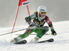Nina Halme of Finland skiing in first run of women giant slalom Golden Fox trophy race of Audi FIS Alpine skiing World cup 2012-2013 in Maribor, Slovenia. Women giant slalom race of Audi FIS Alpine skiing World cup was held in Maribor, Slovenia, on Saturday, 26th of January 2013.
